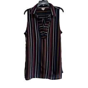 Women’s Boho Multicolor Striped Sleeveless Top
